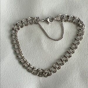 James Avery double curb charm bracelet